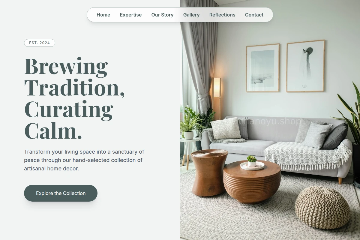 Premium Tea Shop Website Design